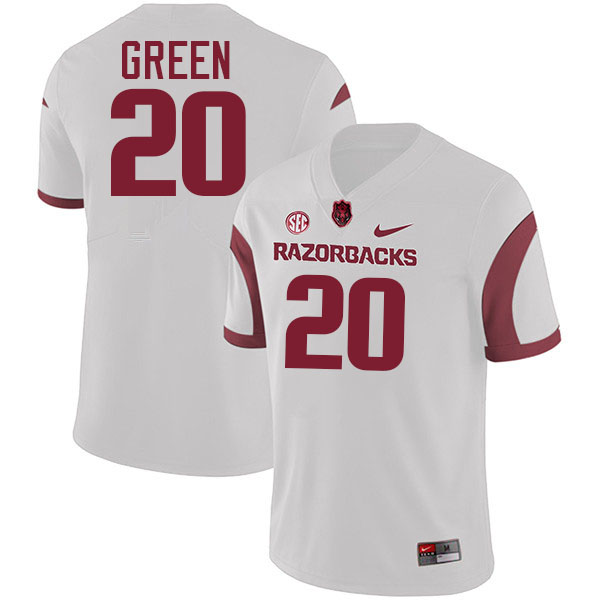 #20 AJ Green Arkansas Jersey,Arkansas Razorbacks College Football Jerseys Stitched-Retro White  #20 AJ Green Arkansas Jersey,Arkansas Razorbacks College Football Jerseys Stitched-Retro White